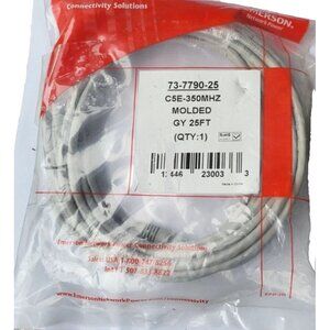 EMERSON C5E-350MHZ 73-7790-25 MOLDED GY 25FT CORDSET (R2S5.3) Ethernet